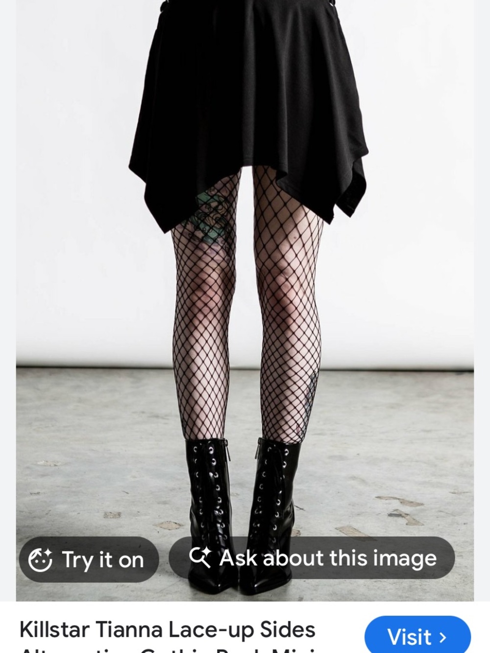 Killstar Black Asymmetrical Handkerchief Mini Skirt